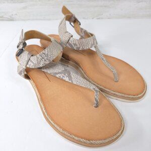 NWOB DOLCE VITA Myra GRAY Snake Print Sandals Women's Size 9 FAUX LEATHER NEW...